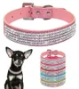 Bling coleira de cachorro strass couro do plutônio cristal diamante filhote de cachorro gato colar coleiras para animais de estimação suprimentos acessórios para cães 8295145