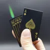 Jet Torçlu Yeşil Alev Poker Daha Çakmak Poker Oyun Kart Güverte Güverte Çakma Jet Torçu Komik Oyuncak Sigara Aksesuarları Hediye