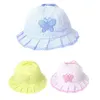 CAPS 1PC Baby Hat Girl Magic Reversible Bucket Cap för 3 till 12 månader Spädbarnsbarn Girls Toddler Sun Hats Summer Flower Bow-Knot Style P230424