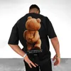 Magliette da uomo T-shirt estiva Street Style Harajuku Teddy Bear Top con scollo tondo a maniche corte stampato in 3D