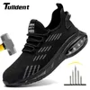 Dress Shoes Work Safety Men Sneakers Steel Toe Protective Antipuncture Boots Indestructible 231124