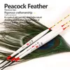 Akcesoria rybackie 3PCS Peacock Feather Fishing Floats1 Bag Hooks1 Boi Foteal Crucian Float Stopper Pionowe Bobbery Fishing Akcesoria narzędzie 231123