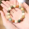 Bedelarmbanden Geleidelijke Bodhi Wortel Hand String Wikkelvingers Zacht Vasthoudend Witte Jade Draaiend Zi