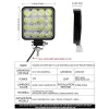 12V/24V 48W voiture barre de LED lampe de travail MINI 16SMD rond carré lumière de travail Auto lumière antibrouillard hors route pour ATV SUV projecteur