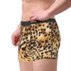 Underpants Male Fashion Leopard Skin Underwear Faux Animal Fur Leather Texture Boxer Briefs Stretch Shorts Panties