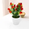 Decorative Flowers Simulated Pomegranate Fruit Branches Decor Tabletop Fake Bonsai Simulation Home