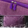 Sacos cosméticos de viagem multifuncional organizador de roupa interior saco portátil sutiã meias acessórios de higiene cúbica (roxo)