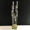 Akrylowa kandelabra 8 głowa broni świeca uchwyty ślubne stół centralny stojak na stojak na kwiat uchwyt kandelabrum imprezowy wystrój domu161w