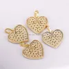 Pendanthalsband 6st Zyz-P6976 Fashion CZ Micro Paled Heart Shape Vackra smycken för Womem Making Trendy Style