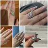 Band Rings Huitan Graceful Leaves Both End of Open Ring Silver Color Girl Cocktail Party Shine Crystal Zircon Fashion Women Jewelry 231123