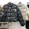 mm designer down jacket winter jackets 90% white duck Down puffer Jacket short solid color letter print Cardigan coat