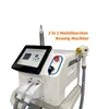 Draagbare 2in1 808nm diode lasergolflengte Herenhaar Peel Black Doll Best Q -schakelaar ND YAG Laser Tattoo Machine