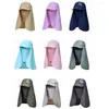 Scarves Cooling Hat Solid Color Fishing Summer Head Wrap For Women Hiking Scarf Sun Shade Cap Neck Protector Turban