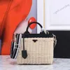 Borsa da spiaggia di lusso Borsa a tracolla in rattan di grande capacità di moda Borsa a tracolla in vimini intrecciata di design da donna con vari spallacci 230331