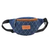 Barn DIAMAL LATTICE QUILTED CHEST RACKPACKS Fashion Boys Girls Denim Waist Bag Barn Single Shoulder Messenger Bags Z5569