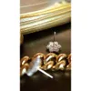 Xiy Gold massif 0,70 cm diamant naturel vs baguettes boucles d'oreilles de flage de neige
