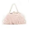 Bolsos de noche Mujeres Messenger Beaded Vintage Imitación Pearl Shell Bag Hombro Luxy Moon Ladies Pink Bolso 231123