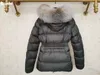 Vrouwen Down Parka Merk Puffer Jas 2023 Winter Vrouwen Natuurlijke Bontkraag Slanke Riem Witte Eendenveren Jas Mujer 231123