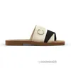 Herren Damen Slides Sandalen Designer Hausschuhe Woody Flat Mule in Canvas Lammfell gefüttert Weiß Schwarz Grau Grün Pelz Herren Sommer Sandale Mode