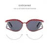 Sunglasses Fashion Personality Small Frame Cat Eye Triangle Set With Diamonds Sunglasses2023 Designer Sun Glasses For Women