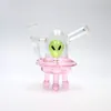 5inch Glass Bong Water Pipe Dab Rig with Alien Perc High Quality Borosilicate Glass pipe