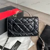 Borsa a tracolla da donna 23A con manzo da 19 cm Designer WOC in pelle Diamond Controllare Hardware argento Filla in metallo MATELASSE CATENA CATENA CROVE CROVE