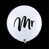 Party Decoration 1 stcs 36 inch 90 cm Mr Mrs Wedding Decor Ballon Bunches voor Pobooth rekwisieten White Ballons Event