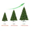 Dekoracje świąteczne 1,5 m/2.1M Szyfrowanie drzew zielone PVC duża dekoracja 2023 rok sceny imprezowej