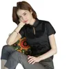 Women's Blouses Autumn Spring Solid Black White Blouse Long Sleeve Retro Embroidery Work Office Lady Professional Shirt Trend Top