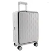 Malas de viagem Abertura frontal Multifuncional Bagagem Caixa Trolley Hand Push Roda Universal