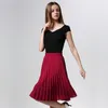 Kjolar anasunmoon kvinnor chiffon veckade vintage hög midja tutu kvinnor saia midi rokken sommarstil jupe femme 230424