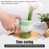 New 4 in 1 Portable Electric Vegetable Cutter Set Wireless Food Processor for Garlic Pepper Chili Onion Celery Ginger Meat