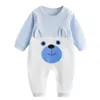 Rompertjes Baby Boy Romper Jumpsuit geboren Pyjama Baby Jongens Meisjes Cartoon Katoen Drukknoop Kleding 0-12 maanden 231124