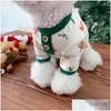 Hundkläder Dog Apparel Christmas Elk Shirt Autumn Pet Clothes Button Hoodies For Small Dogs Cat Puppy Plover Flecce Warm Clothing Rop Dhrx8
