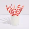 0.6cm*19.7cm Disposable Paper Straws Creative Striped Colored Milk Tea Shop Bar Juice Drink Christmas Straws B0034