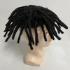 Peruanisches Reines Echthaar Haarteil Root Afro Kinky Curl Black Dreadlocks Toupee 8x10 Full Lace Unit für schwarze Männer