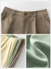 Women's Shorts FSLE Summer Women Suit Shorts Side Embroidered A-line Commute Thin High-waisted Casual Wide-leg Female Pants Bottoms 230424