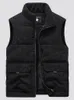 Giacche da uomo Casual Gilet spesso da uomo Solid Winter Cargo Giacca senza maniche Uomo 2023 Moda Zippper Dolcevita in velluto a coste Caldo ragazzo Outwears 231124