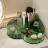 保管ボックスクリーニングが簡単な化粧品コンテナプラスチックラブハートボックスマルチコンパートメントメイクアップオーガナイザーバスルーム用