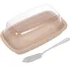 Dijkartikelen Sets Butter Crisper Cake Containers Deksels Bord Brood Fruit Opslag Plastic grappige Dish Box Banquet