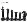 VILEAD Zesdelige set keramische internationale schaakfiguren creatieve Europese ambachtelijke woondecoratie accessoires handgemaakte ornament T2460
