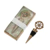 Bar Tools Golden Compass Wine Stopper Wedding gynnar gåvor Retro Vinflaskstoppare Souvenirer Legering Compass Bottle-Stopper SN754