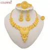 Sets Wedding Jewelry Sets Dubai Gold Color Jewelry Set For Women Indian Earring Necklace Nigeria Moroccan Bridal Accessorie Wedding Bra