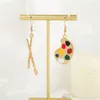 Kolczyki Dangle Trendy emalia asymetryczny kolor dla kobiet dziewczyny artysty pędzel paleta upuszczenie malowanie biżuterii na narzędzie