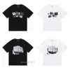 2023 NEW MENS TRAPSTAR Tシャツ半袖プリント衣装Chenille Womens TEES Black White London Streetwear Fashion Clothing S-XL 3400