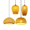 Nyhetsartiklar Rattan Bambu Lantern Pendant Lamps Natural Retro Restaurant Hanging Light Handwoven Lampshades E27 Lighting Fixtures 231123