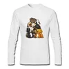 T-shirts pour hommes Kawaii Pile O' cobayes à manches longues mâle mignon pile drôle hommes T-Shirt Animal imprimé Harajuku hauts Hipster T-shirt