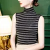 Kvinnors tankar hög kvalitet 2023 Kvinnor Topp Shiner Stripe Design vårens sommar ärmlös t-shirt sexig grödkläder tank y2k korsett