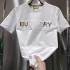 Burbery T Shirt Casual MMS T Shirt avec imprimé monogrammé Haut à manches courtes Luxe Hommes Hip Hop Vêtements Burburries T Shirt Burbery pour homme Burberries2 Mens Cp 418