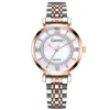 Armbandsur 5st klockor Set Luxury Armband Dress Women Watch Fashion Rose Silve Rostfritt Steel Belt Quartz Clock Ladies Armwatch Gift